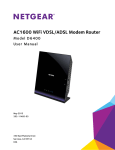 Netgear AC1600 Wi-Fi Ethernet LAN Dual-band Black