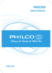 Philco PSF 341 freezer