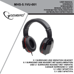 Gembird MHS-5.1VU-001 headset
