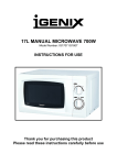 Igenix IG1707 microwave