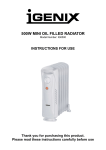 Igenix IG0500 space heater