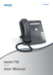 Snom D715 12lines Wired handset Black