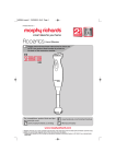 Morphy Richards 402007 PF Accents Hand Blender with Serrator Blade Cre