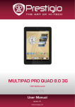 Prestigio MultiPad 4 Pro Quad 8.0 16GB 3G Black, Silver