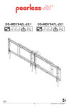 Peerless DS-MBY942L-2X1 flat panel ceiling mount