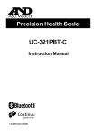 A&D UC-321PBT-C personal scale