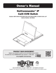 Tripp Lite NetCommander 8-Port Cat5 IP Rack-Mount Console KVM Switch 1+1 User with 19-in. LCD