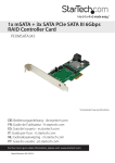 StarTech.com 3 Port PCI Express 2.0 SATA III 6 Gbps RAID Controller Card w/ mSATA Slot and HyperDuo SSD Tiering