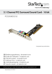 StarTech.com 5.1 Channel PCI Surround Sound Card Adapter