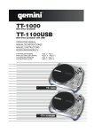 Gemini TT-1100USB audio turntable