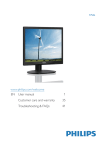 Philips Brilliance LCD monitor, LED backlight 17S4LSB