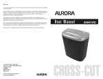 Aurora AS610C paper shredder