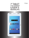 Audiovox T752 8GB White tablet