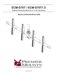 Premier Mounts ECM-D70T flat panel ceiling mount