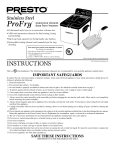 Presto 05461 deep fryer