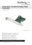 StarTech.com PCI Express 2.0 SATA III 6Gbps Mini-SAS (SFF-8087) RAID Controller Card w/ HyperDuo SSD Tiering