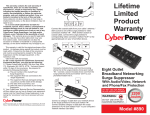 CyberPower 890 surge protector