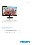 Philips LCD monitor with LED backlight 220V4LSB