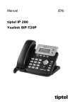 Tiptel IP 280 LCD Wired handset Grey