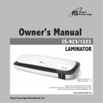 Royal Sovereign CS-923 laminator