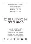 Crunch GTO1200 audio amplifier