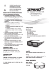 Mitsubishi Electric 3DG-X103 stereoscopic 3D glasses