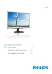 Philips Brilliance LCD monitor, LED backlight 271S4LPYSB