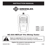 Greenlee NC-500 cable network tester