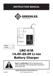 Greenlee LBC-81B battery charger