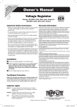 Tripp Lite 1000 Watt Voltage Regulator - Automatic voltage regulation with surge protection