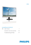 Philips Brilliance LCD monitor, LED backlight 220S4LCB