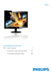 Philips LCD monitor, LED backlight 242E3LSB