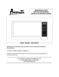 Avanti MO1250TW microwave