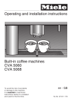 Miele CVA5060 coffee maker