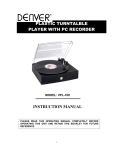 Denver VPL-100 audio turntable