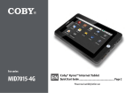 Coby Kyros MID7015 tablet