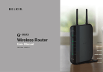 Belkin Wireless G+ MIMO Router DSL Wi-Fi Ethernet LAN Black