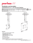 Peerless PC932A-W flat panel ceiling mount