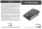 VXi D200 Dialpad