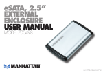 Manhattan 700498 USB powered storage enclosure