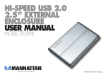 Manhattan 702898 USB powered storage enclosure