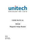 Unitech MS246 magnetic card reader