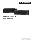 Bogen HTA125A audio amplifier