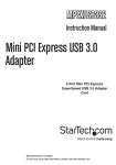StarTech.com 2 Port Mini PCI Express SuperSpeed USB 3.0 Card Adapter