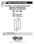 Tripp Lite 25U SmartRack 4-Post Open Frame Rack - Organize and Secure Network Rack Equipment