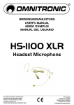 Omnitronic HS-1100 XLR Headset microphone
