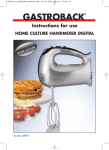 Gastroback Hand Mixer Digital Home Culture