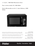 Haier MWM11100TW microwave