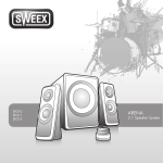 Sweex 2.1 Speaker System Arena Black/Silver