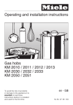 Miele KM 2010 G hob